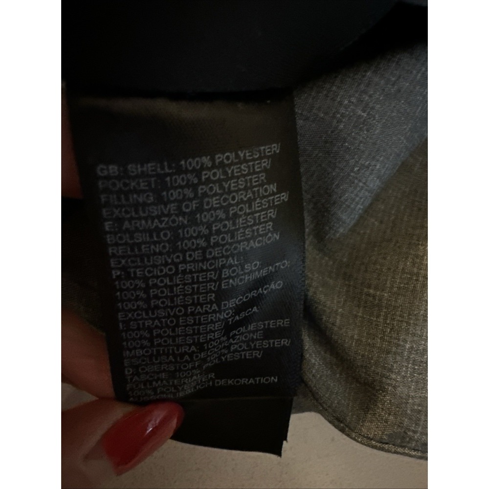 THE NORTH FACE REVERSIBLE PERRITO HOODED GIRLS JACKET Sz Medium 10/12 Grey/Blue - Picture 7 of 16